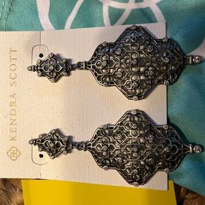 Kendra Scott Earrings Gunmetal